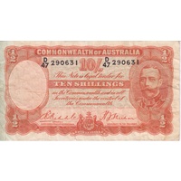 1936 Ten Shilling Riddle/Sheehan R11 Very Good