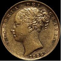 1882 Melbourne Shield Sovereign about EF