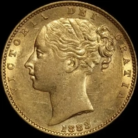 1883 Melbourne Shield Sovereign good EF