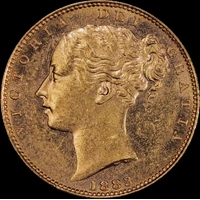 1883 Melbourne Shield Sovereign Unc (PCGS MS62)