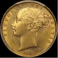 1884 Sydney Shield Sovereign PCGS AU58