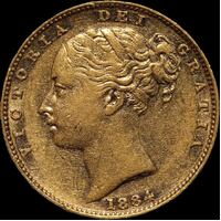 1884 Melbourne Shield Sovereign good VF
