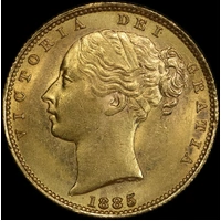 1885 Sydney Shield Sovereign good VF