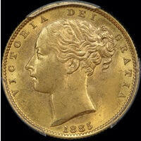 1885 Sydney Shield Sovereign Unc (PCGS MS62)