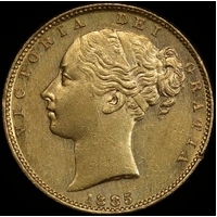1885 Melbourne Shield Sovereign Extremely Fine