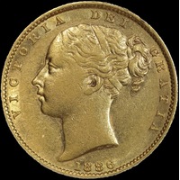1886 Sydney Shield Sovereign Extremely Fine