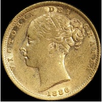 1886 Sydney Shield Sovereign good VF