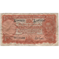 1942 Ten Shilling Armitage/McFarlane R13 Fine