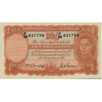 1942 Ten Shilling Armitage/McFarlane R13 good EF