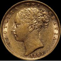 1887 Sydney Shield Sovereign Extremely Fine