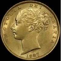 1887 Sydney Shield Sovereign good EF