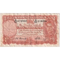 1949 Ten Shilling Coombs/Watt R14 about VF