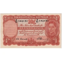1949 Ten Shilling Coombs/Watt R14 good EF