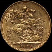 1878 Melbourne Young Head Sovereign Extremely Fine