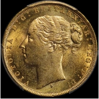1879 Sydney Young Head Sovereign PCGS MS62