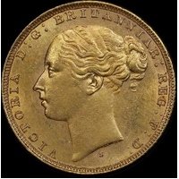 1880 Sydney Young Head Sovereign about Unc
