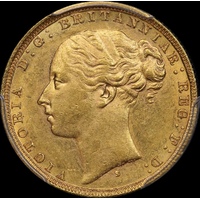 1880 Sydney Young Head Sovereign Unc (PCGS MS61)