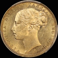 1880 Melbourne Young Head Sovereign Unc (PCGS MS62)