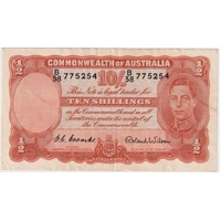 1952 Ten Shilling Coombs/Wilson R15 about EF