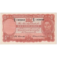 1952 Ten Shilling Coombs/Wilson R15 about Unc