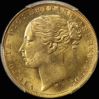 1881 Melbourne Young Head Sovereign Choice Unc (MS63)
