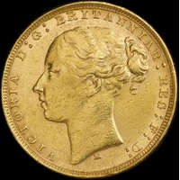 1881 Melbourne Young Head Sovereign Extremely Fine