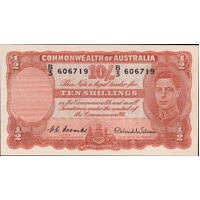 1952 Ten Shilling Coombs/Wilson R15 Very Fine