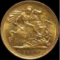 1900 Sydney Veiled Head Half Sovereign Extremely Fine