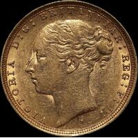 1883 Sydney Young Head Sovereign Extremely Fine