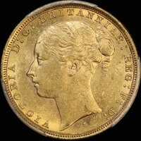 1883 Sydney Young Head Sovereign Unc (PCGS MS62)