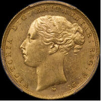 1883 Melbourne Young Head Sovereign PCGS MS63