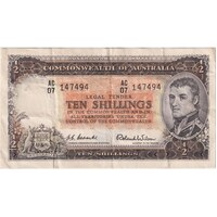 1954 Ten Shilling Coombs/Wilson R16 about EF