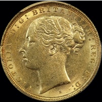 1885 Sydney Young Head Sovereign PCGS AU55