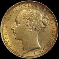 1885 Sydney Young Head Sovereign good EF