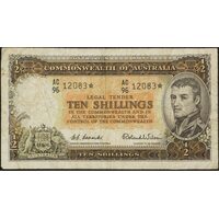 1954 Ten Shilling Coombs/Wilson R16S Fine