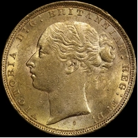 1886 Sydney Young Head Sovereign Extremely Fine