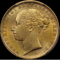 1887 Sydney Young Head Sovereign Unc (PCGS MS62)