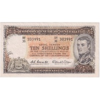 1961 Ten Shilling Coombs/Wilson R17 about VF