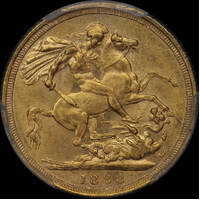 1888 Sydney Jubilee Head Sovereign Unc (PCGS MS62)