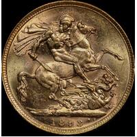 1893 Melbourne Veiled Head Sovereign good EF