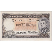 1961 Ten Shilling Star Note Coombs/Wilson R17s about Unc