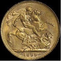 1899 Perth Veiled Head Sovereign Extremely Fine