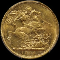 1900 Sydney Veiled Head Sovereign PCGS AU58