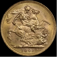 1903 Melbourne Edward VII Sovereign good EF