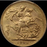 1906 Perth Edward VII Sovereign Unc (PCGS MS62)