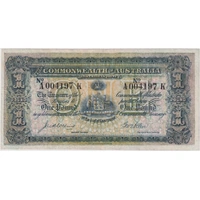 1916 One Pound Collins/Allen R18E good VF