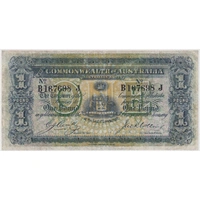 1918 One Pound Cerutty/Collins R21 Fine