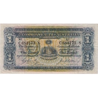 1918 One Pound Cerutty/Collins R21 Very Fine