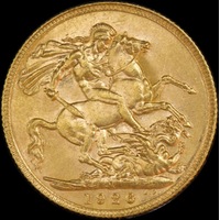 1926 Melbourne George V Large Head Sovereign good EF