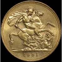 1931 Melbourne George V Small Head Sovereign good EF